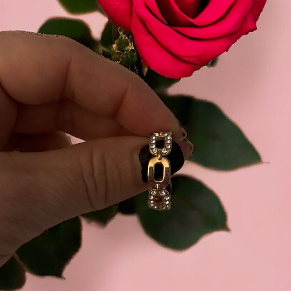 Coach gold and rhinestone earrings comes with original dust bag and box.
